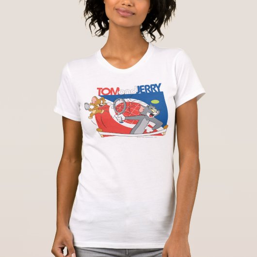 Tom en Jerry Tennis Stars 4 T-shirt (Voorkant)