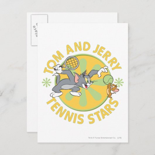 Tom en Jerry Tennis Stars 5 Briefkaart (Voorkant / Achterkant)