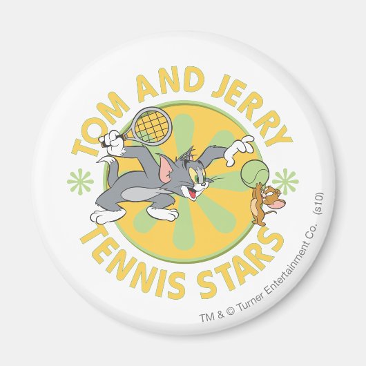 Tom en Jerry Tennis Stars 5 Magneet (Voorkant)