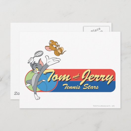 Tom en Jerry Tennis Stars 6 Briefkaart (Voorkant / Achterkant)