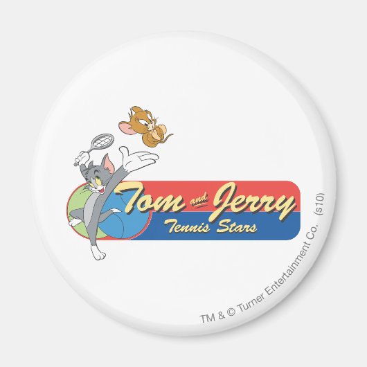 Tom en Jerry Tennis Stars 6 Magneet (Voorkant)