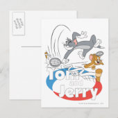 Tom en Jerry Tennis Stars 7 Briefkaart (Voorkant / Achterkant)