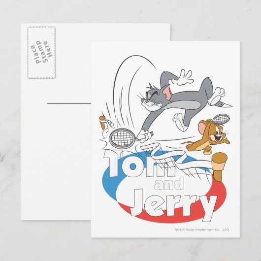 Tom en Jerry Tennis Stars 7 Briefkaart (Voorkant / Achterkant)