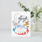 Tom en Jerry Tennis Stars 7 Briefkaart (Staand voorkant)