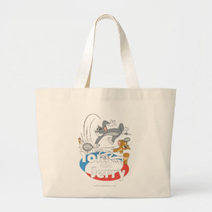 Tom en Jerry Tennis Stars 7 Grote Tote Bag