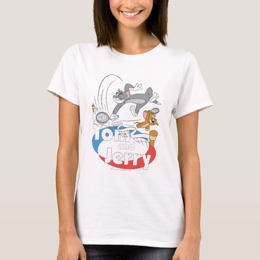 Tom en Jerry Tennis Stars 7 T-shirt (Voorkant)