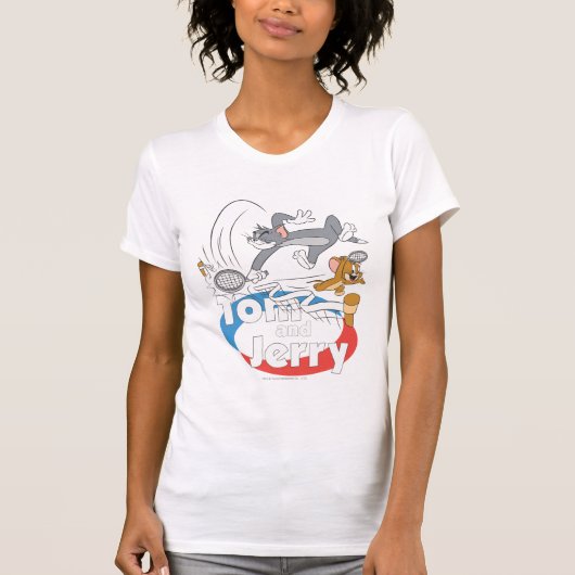 Tom en Jerry Tennis Stars 7 T-shirt (Voorkant)