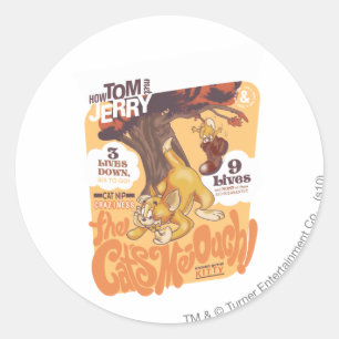 Tom en Jerry The Cats Me-Ouch Ronde Sticker