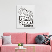 Tom en Jerry | Tom en Jerry Cartoon Canvas Afdruk (Insitu (Woonkamer))