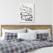 Tom en Jerry | Tom en Jerry Cartoon Canvas Afdruk (Insitu (Slaapkamer))