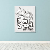 Tom en Jerry | Tom en Jerry Cartoon Canvas Afdruk (Insitu (Houten vloer))