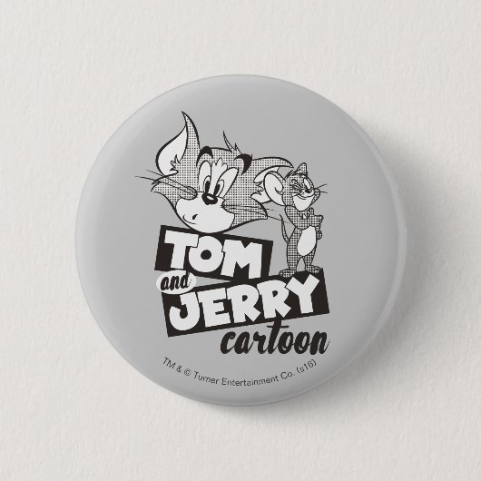 Tom en Jerry | Tom en Jerry Cartoon Ronde Button 5,7 Cm (Voorkant)