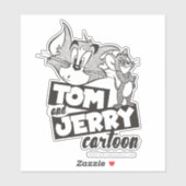 Tom en Jerry | Tom en Jerry Cartoon Sticker (Vel)