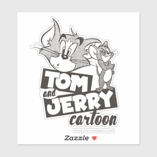 Tom en Jerry | Tom en Jerry Cartoon Sticker (Vel)