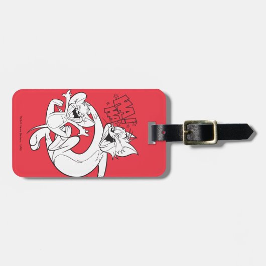 Tom en Jerry | Tom en Jerry Laughing Bagagelabel (Voorkant horizontaal)