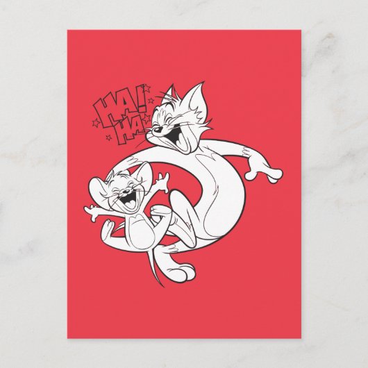 Tom en Jerry | Tom en Jerry Laughing Briefkaart (Voorkant)