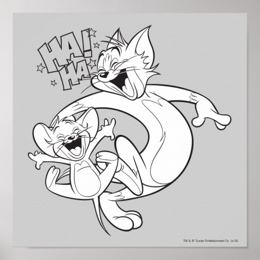 Tom en Jerry | Tom en Jerry Laughing Poster (Voorkant)