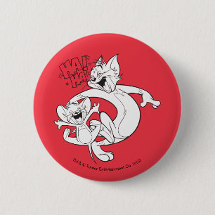 Tom en Jerry Tom en Jerry Laughing Ronde Button 5,7 Cm