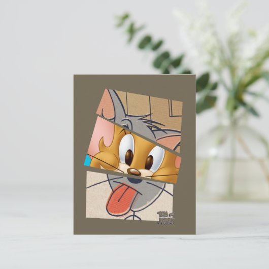 Tom en Jerry | Tom en Jerry Mashup Briefkaart (Staand voorkant)