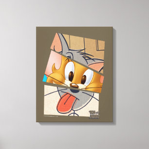 Tom en Jerry Tom en Jerry Mashup Canvas Afdruk