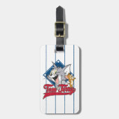 Tom en Jerry | Tom en Jerry op Baseball Diamond Bagagelabel (Voorkant verticaal)