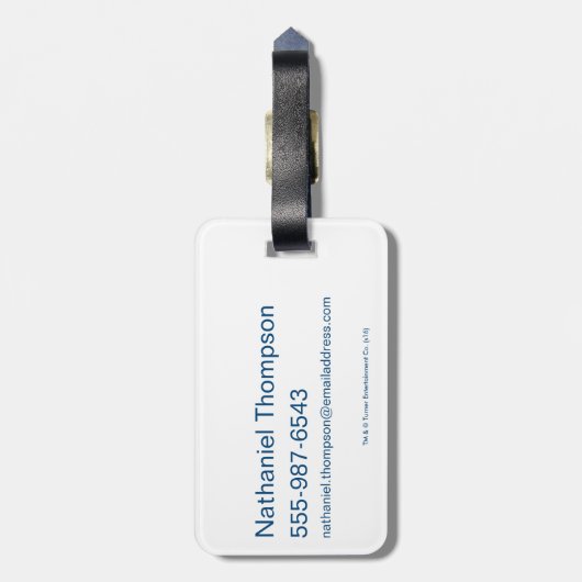 Tom en Jerry | Tom en Jerry op Baseball Diamond Bagagelabel (Achterkant verticaal)