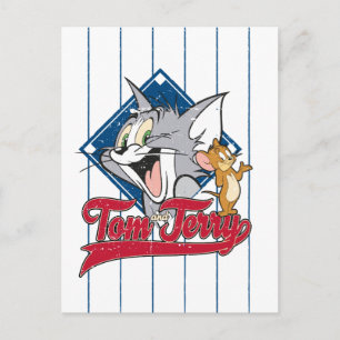 Tom en Jerry   Tom en Jerry op Baseball Diamond Briefkaart