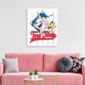 Tom en Jerry | Tom en Jerry op Baseball Diamond Canvas Afdruk (Insitu (Woonkamer))