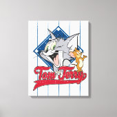 Tom en Jerry | Tom en Jerry op Baseball Diamond Canvas Afdruk (Voorkant)