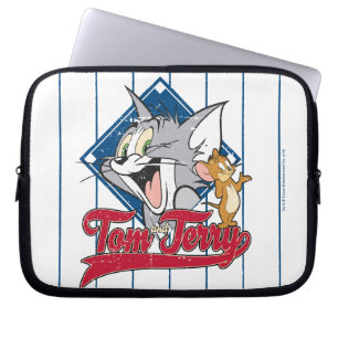 Tom en Jerry Tom en Jerry op Baseball Diamond Laptop Sleeve