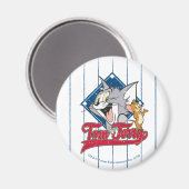 Tom en Jerry | Tom en Jerry op Baseball Diamond Magneet (Voorkant / Achterkant)