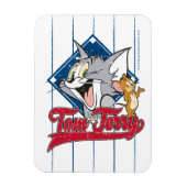 Tom en Jerry | Tom en Jerry op Baseball Diamond Magneet (Verticaal)