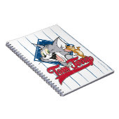 Tom en Jerry | Tom en Jerry op Baseball Diamond Notitieboek (Rechterzijde)