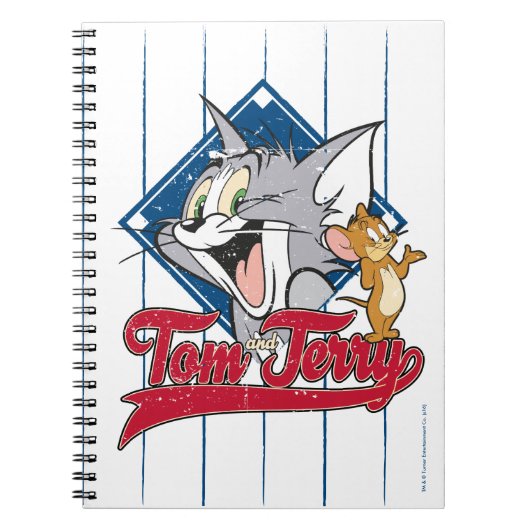 Tom en Jerry | Tom en Jerry op Baseball Diamond Notitieboek (Voorkant)