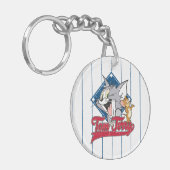 Tom en Jerry | Tom en Jerry op Baseball Diamond Sleutelhanger (Voorkant Links)