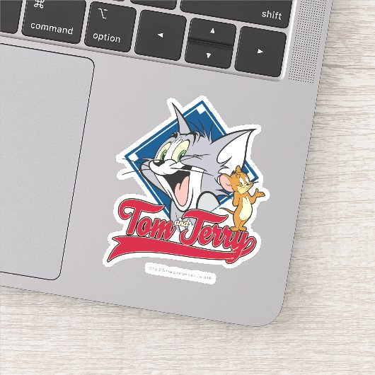 Tom en Jerry | Tom en Jerry op Baseball Diamond Sticker (Detail)