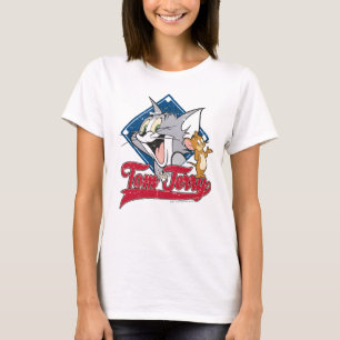 Tom en Jerry   Tom en Jerry op Baseball Diamond T-shirt