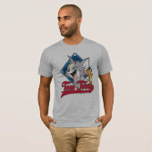 Tom en Jerry | Tom en Jerry op Baseball Diamond T-shirt (Voorkant volledig)