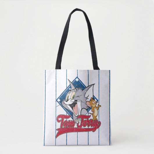 Tom en Jerry | Tom en Jerry op Baseball Diamond Tote Bag (Voorkant)