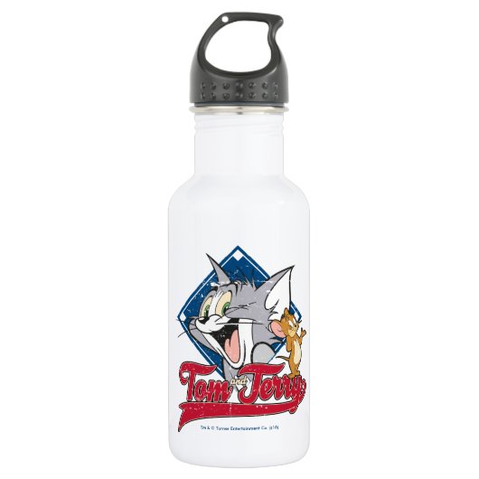 Tom en Jerry | Tom en Jerry op Baseball Diamond Waterfles (Voorkant)