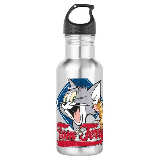 Tom en Jerry | Tom en Jerry op Baseball Diamond Waterfles (Voorkant)