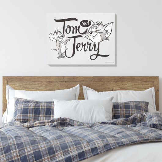 Tom en Jerry | Tom en Jerry View Sweet Canvas Afdruk (Insitu (Slaapkamer))