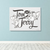 Tom en Jerry | Tom en Jerry View Sweet Canvas Afdruk (Insitu (Houten vloer))