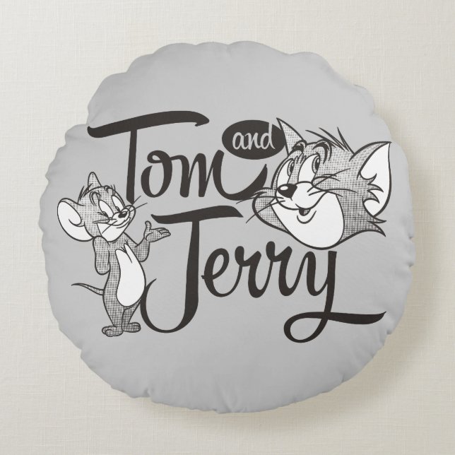 Tom en Jerry | Tom en Jerry View Sweet Rond Kussen (Voorkant)