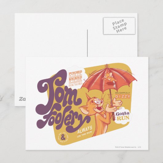 Tom en Jerry Tom Foolery Briefkaart (Voorkant / Achterkant)