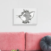 Tom en Jerry | Tom Says Nope Canvas Afdruk (Insitu (Woonkamer))