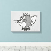 Tom en Jerry | Tom Says Nope Canvas Afdruk (Insitu (Houten vloer))