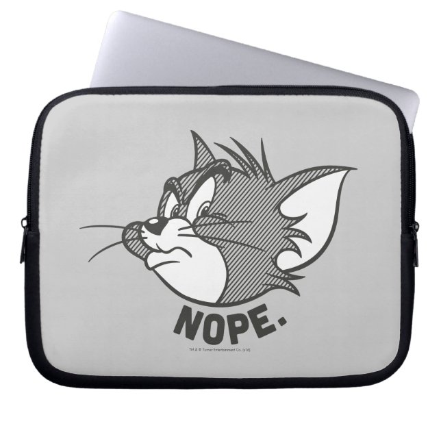 Tom en Jerry | Tom Says Nope Laptop Sleeve (Voorkant)