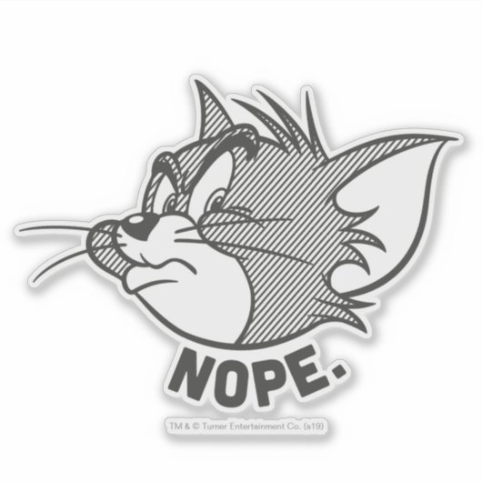 Tom en Jerry | Tom Says Nope Sticker (Voorkant)