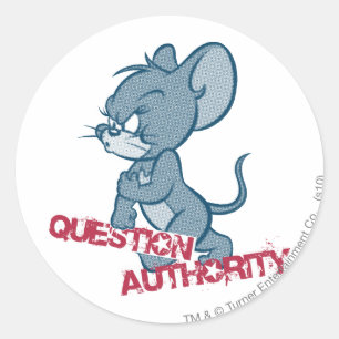 Tom en Jerry Tough Mouse 2 Ronde Sticker